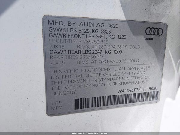 2020 AUDI Q3