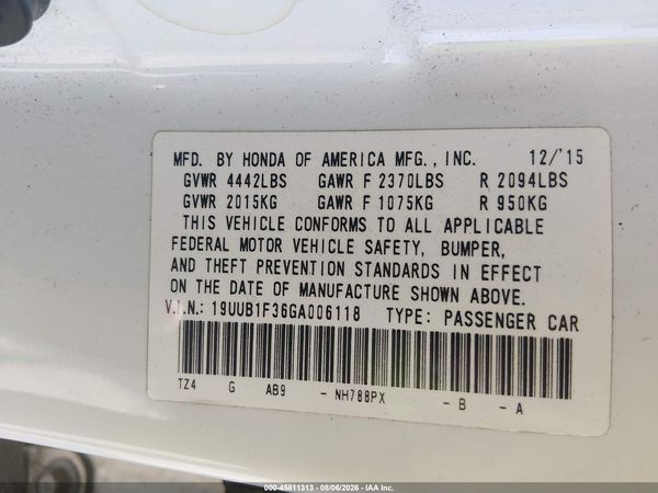 2016 ACURA TLX Base