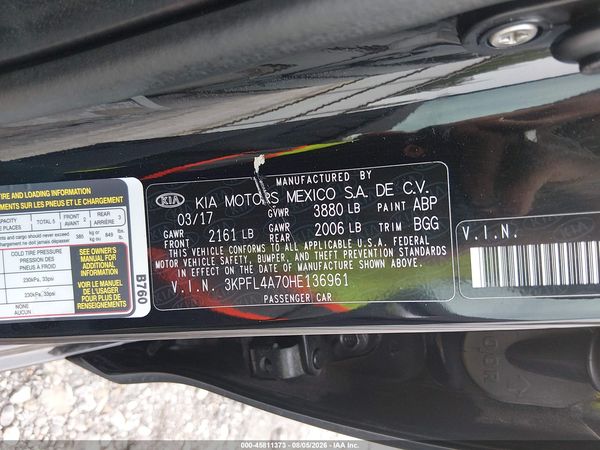 2017 KIA FORTE LX