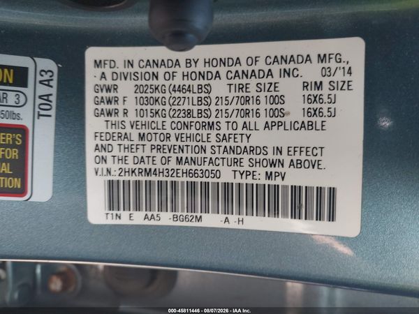2014 HONDA CR-V LX