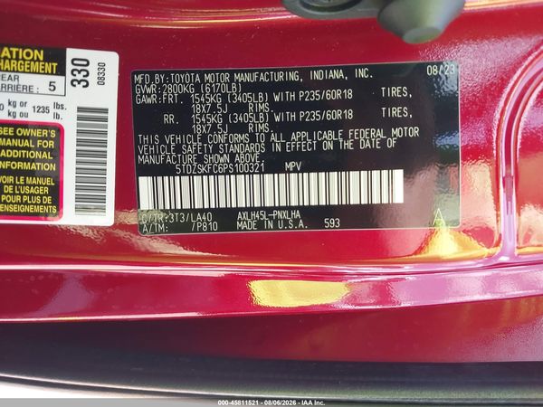 2023 TOYOTA SIENNA LIMITED