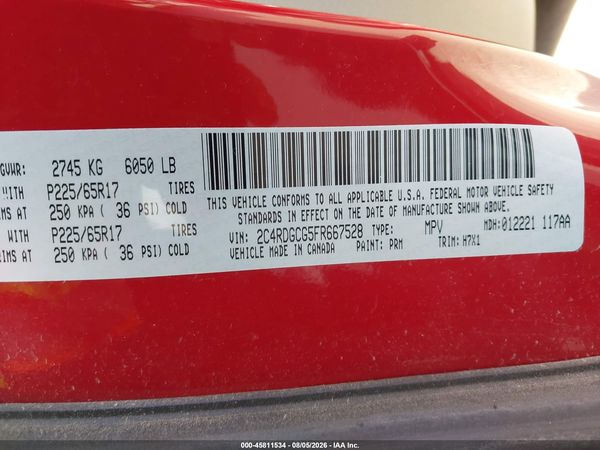 2015 DODGE GRAND CARAVAN SXT — I9