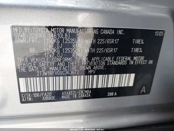 2025 TOYOTA RAV4 XLE