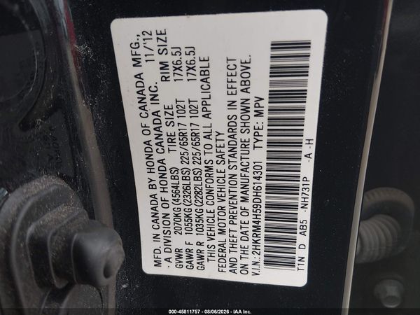 2013 HONDA CR-V EX