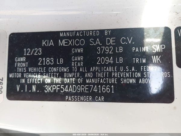 2024 KIA FORTE GT-LINE