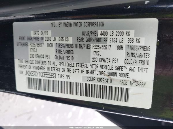 2016 MAZDA CX-5 TOURING