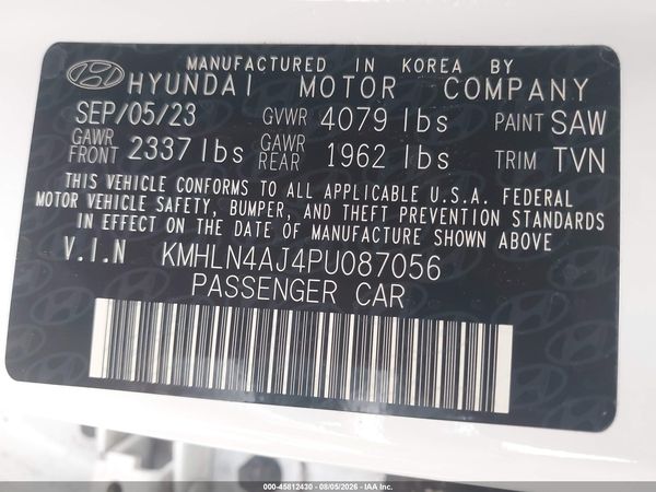 2023 HYUNDAI ELANTRA HYBRID LIMITED