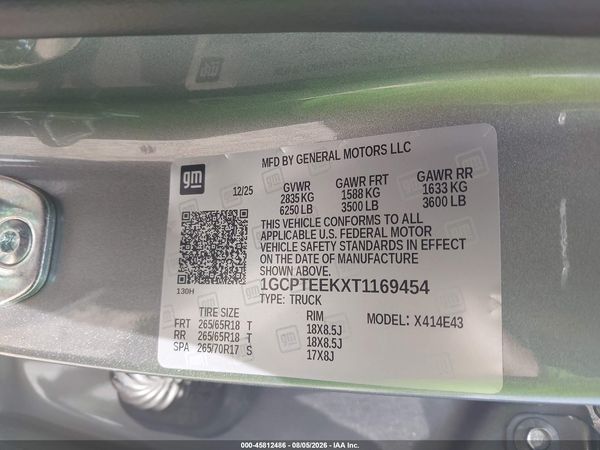 2026 CHEVROLET COLORADO TRAIL BOSS, 4WD — I9