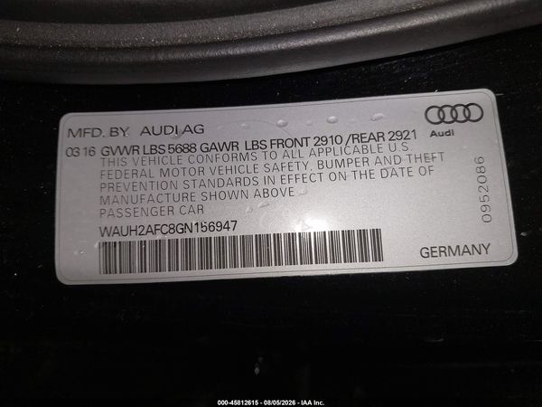 2016 AUDI S6 PRESTIGE
