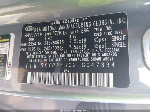 2020 KIA TELLURIDE LX