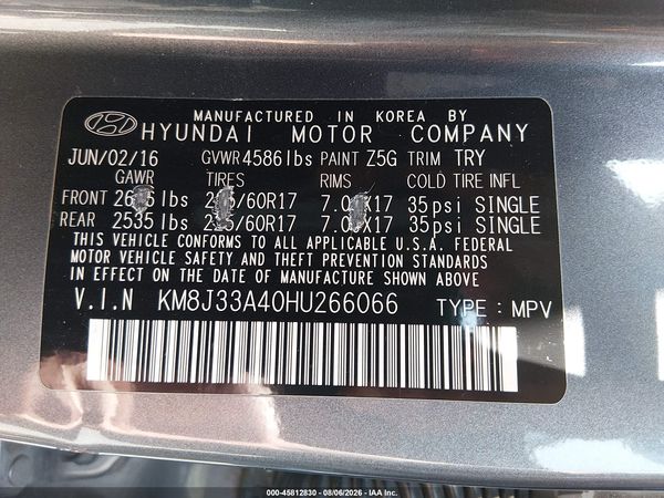 2017 HYUNDAI TUCSON SE