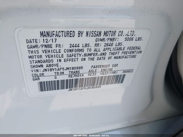2018 INFINITI Q70 3.7 LUXE