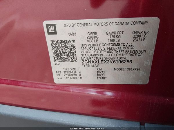 2019 CHEVROLET EQUINOX LT — I9
