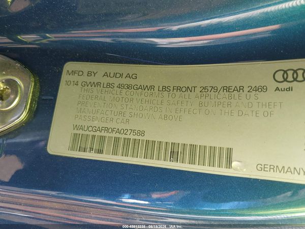 2015 AUDI S5 3.0T PREMIUM PLUS