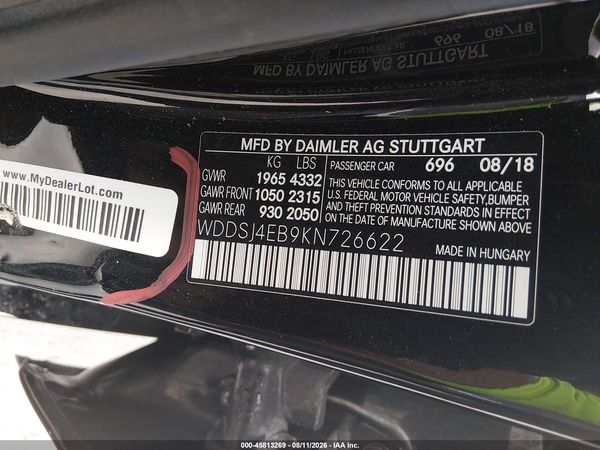 2019 MERCEDES-BENZ CLA 250 CLA250