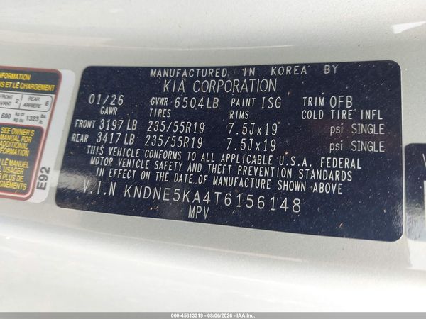 2026 KIA CARNIVAL MPV HYBRID SX