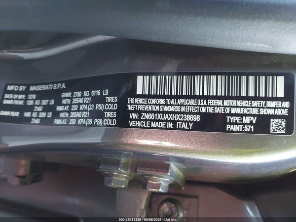 2017 MASERATI LEVANTE