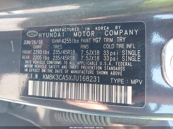 2018 HYUNDAI KONA LIMITED