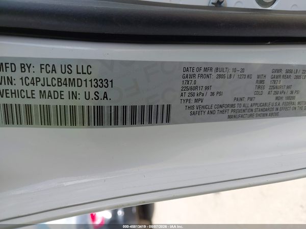 2021 JEEP CHEROKEE LATITUDE FWD