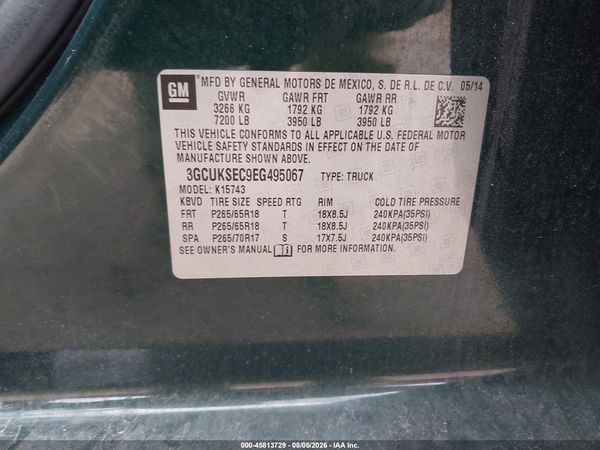2014 CHEVROLET SILVERADO 1500 LTZ — I9