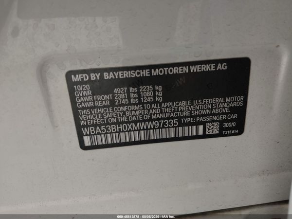 2021 BMW 530I