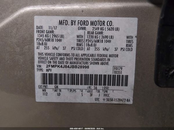 2018 FORD EDGE SEL