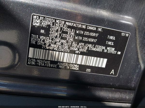 2020 TOYOTA RAV4 XLE