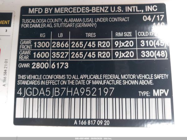 2017 MERCEDES-BENZ GLE 350 GLE350