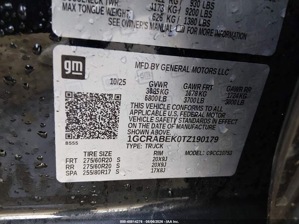2026 CHEVROLET SILVERADO 1500 2WD  STANDARD BED CUSTOM — I9