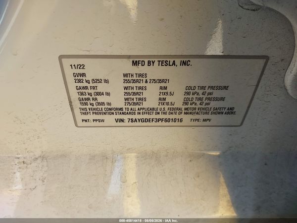 2023 TESLA MODEL Y