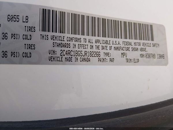 2018 CHRYSLER PACIFICA TOURING L