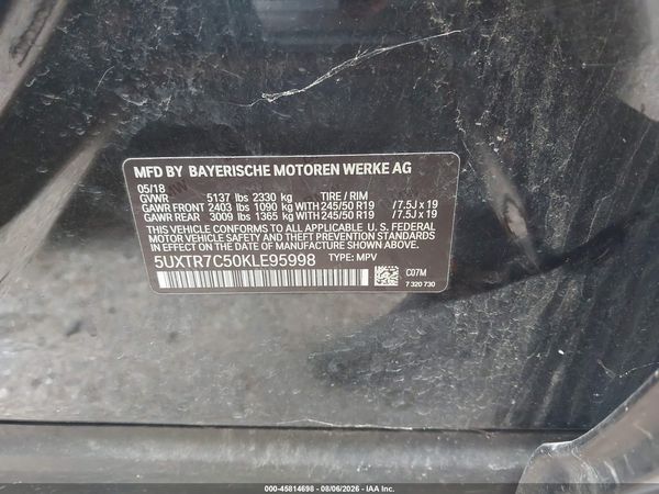 2019 BMW X3 SDRIVE30I