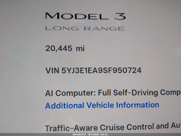 2025 TESLA MODEL 3