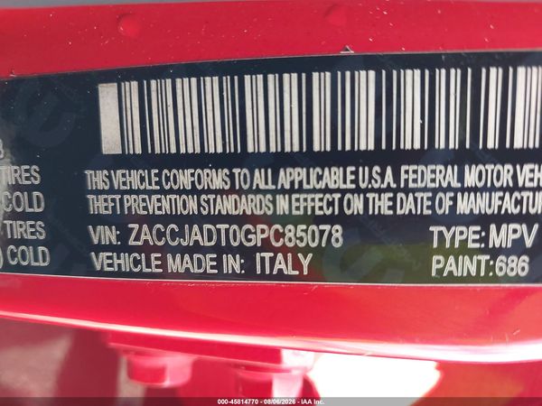 2016 JEEP RENEGADE LIMITED