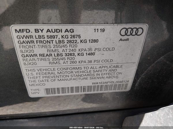 2020 AUDI Q5