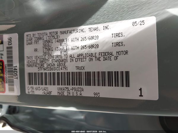 2025 TOYOTA TUNDRA PLATINUM
