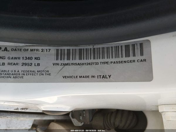 2017 MASERATI GHIBLI S