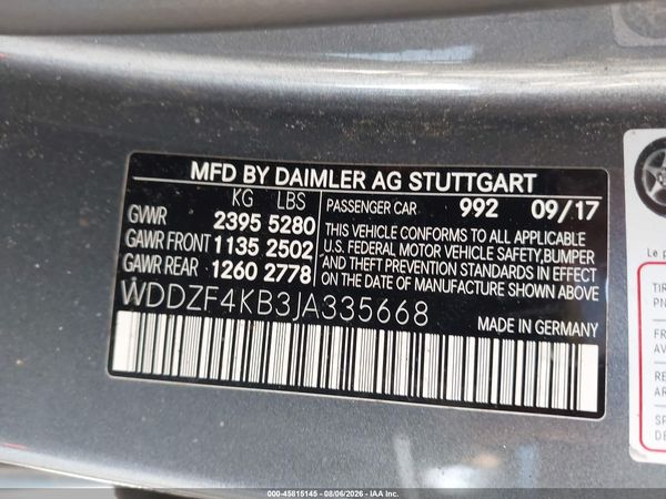 2018 MERCEDES-BENZ E 300 4MATIC