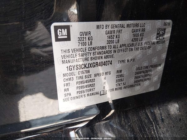2016 CADILLAC ESCALADE PREMIUM COLLECTION
