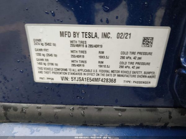 2021 TESLA MODEL S