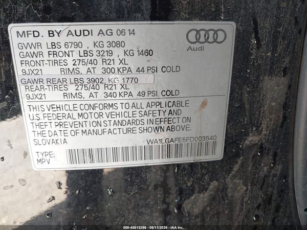 2015 AUDI Q7 3.0T PREMIUM