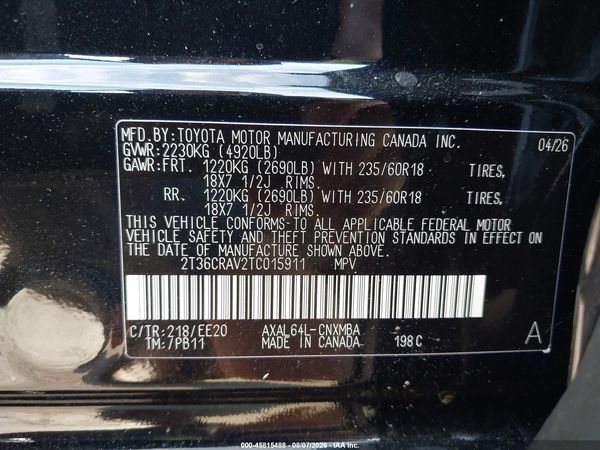 2026 TOYOTA RAV4 XLE PREMIUM