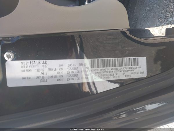 2017 DODGE GRAND CARAVAN SE — I9
