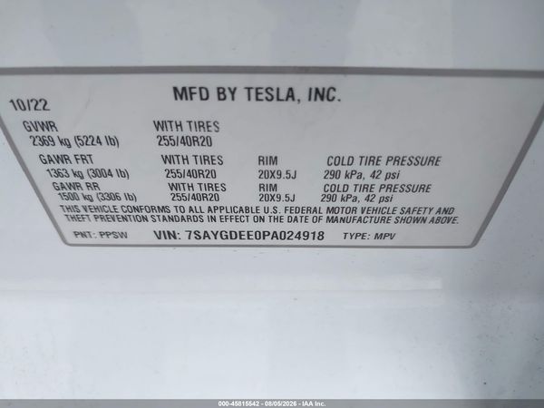 2023 TESLA MODEL Y