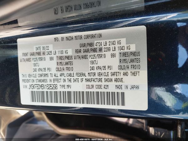 2022 MAZDA CX-5 2.5 S PREMIUM