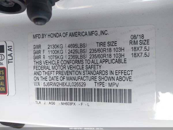 2018 HONDA CR-V EX-L/EX-L NAVI