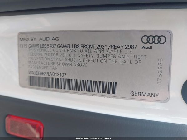 2020 AUDI S6 PREMIUM PLUS