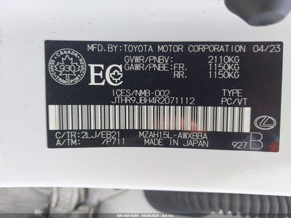2024 LEXUS UX 250H 250h F Sport Premium