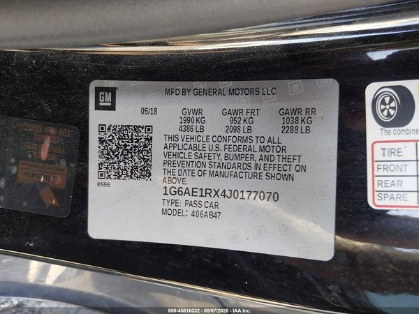 2018 CADILLAC ATS STANDARD