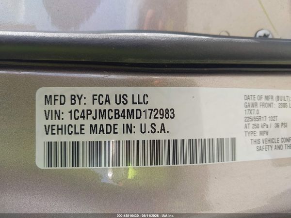 2021 JEEP CHEROKEE LATITUDE 4X4